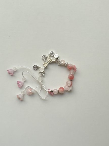 pink flower braclet